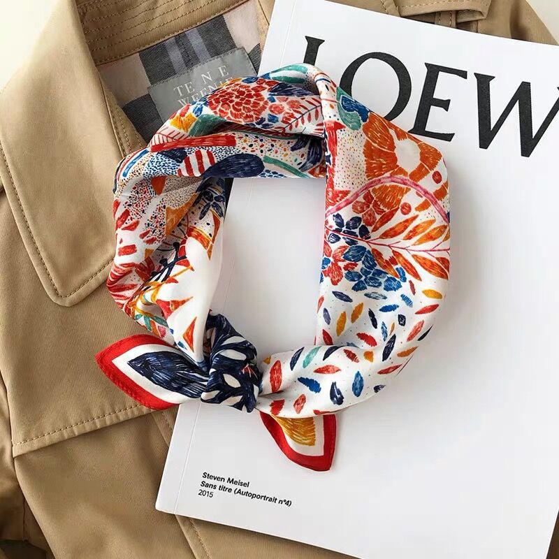 53 Silk Square Scarf 53*53cm Printed ribbon scarf
