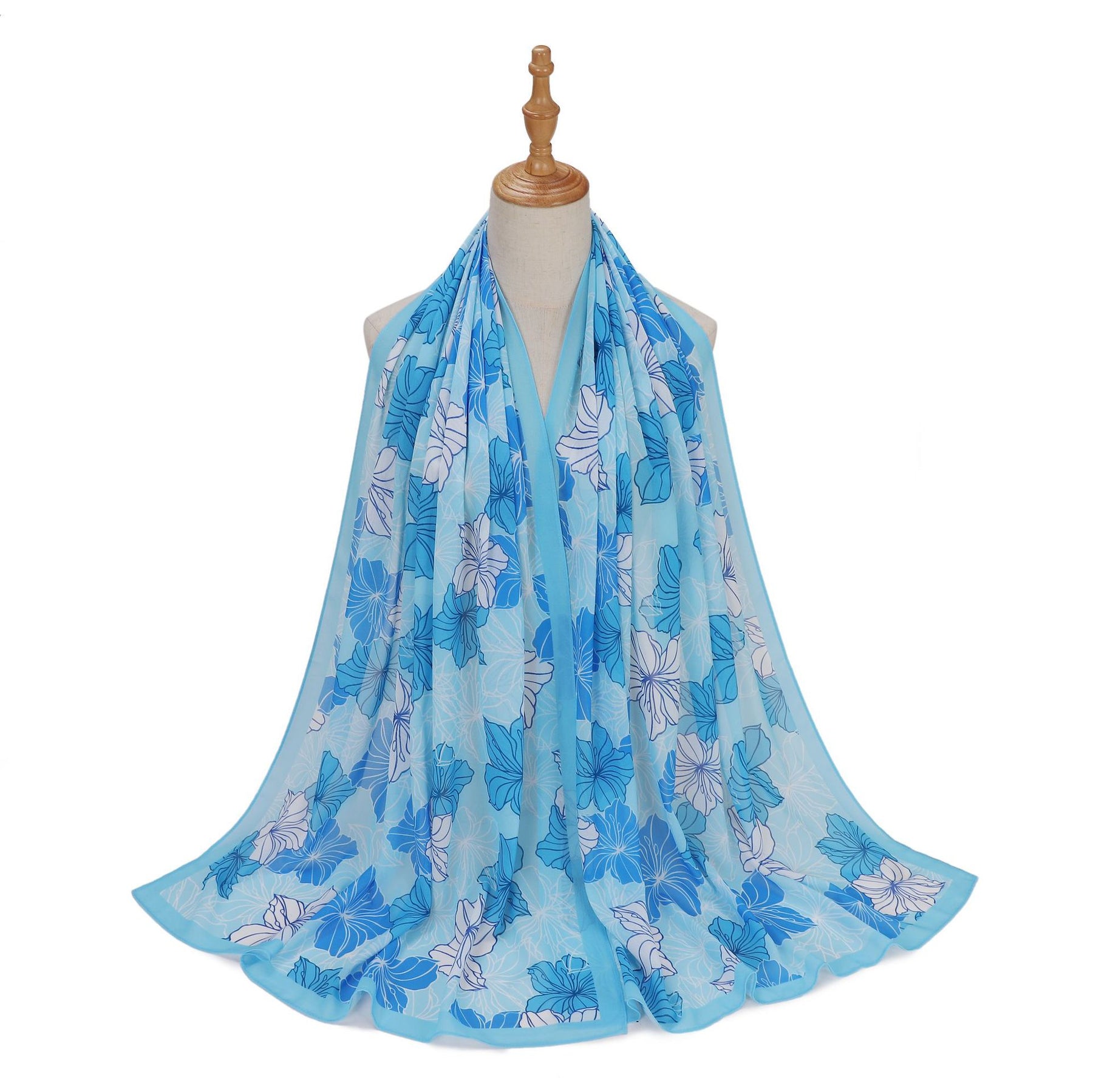 MSL333 New spring and summer pearl chiffon digital printing color scarf New spring and summer pearl chiffon digital printing color scarf