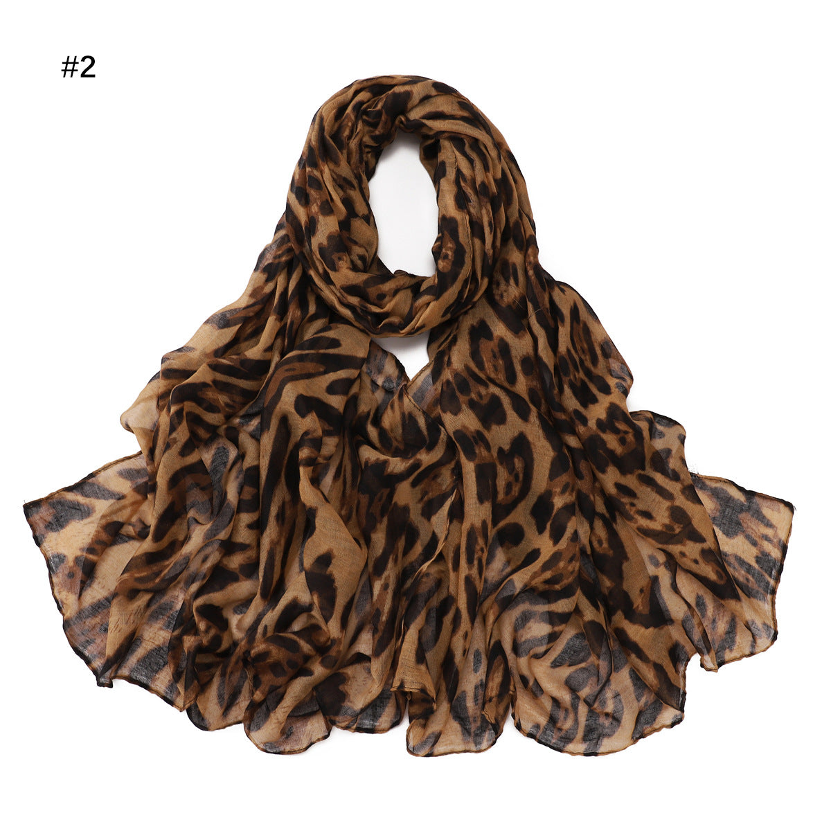 YZ35 Bali print leopard head scarf - MinYang Fashion Apparel Accessory Manufacturer