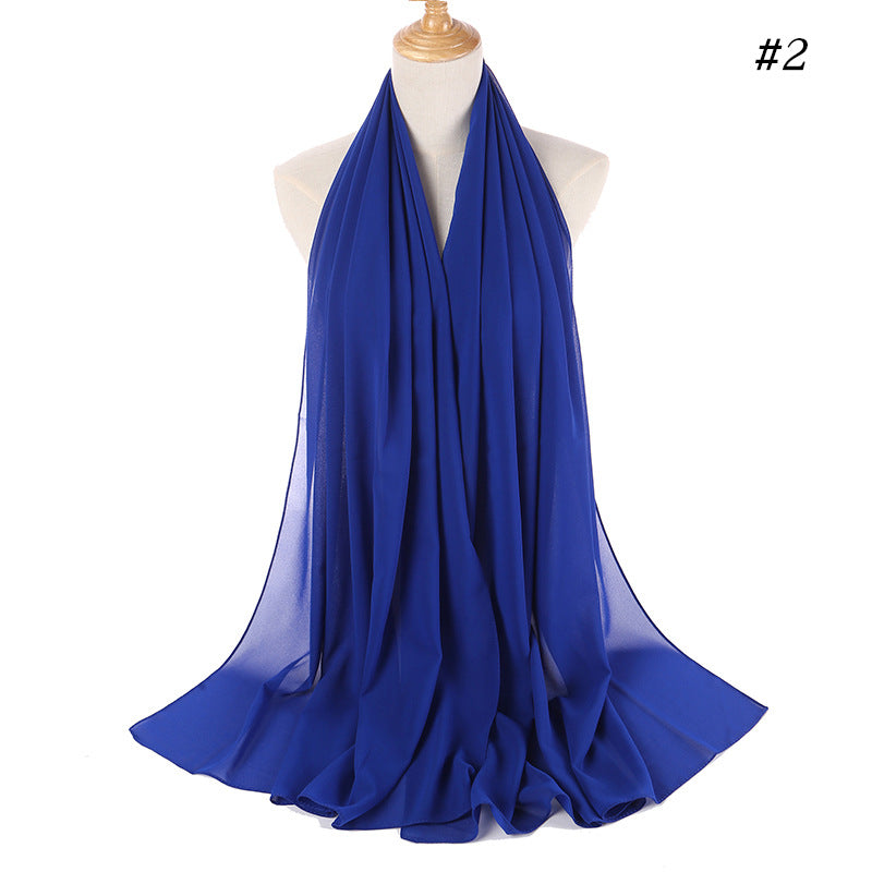 MSL006 Women's pearl chiffon bubble headscarf scarf - MinYang Fashion Apparel Accessory Manufacturer