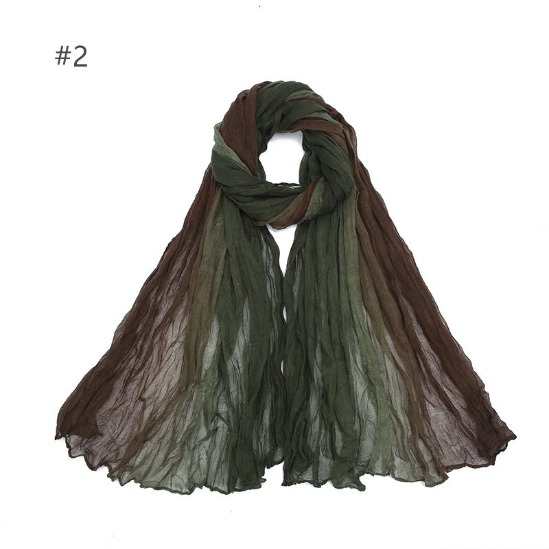 YZ34 Voile Gradient Color hijab hijab/tudung printed hijab printed scarf