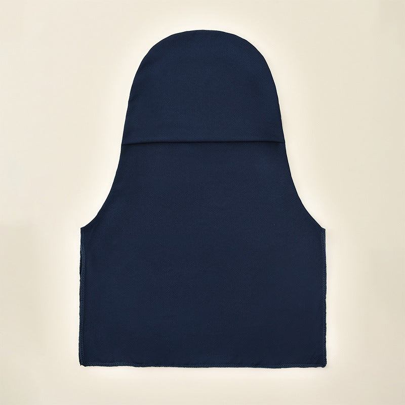 MSL095 Crystal hemp face covering solid color hijab cap