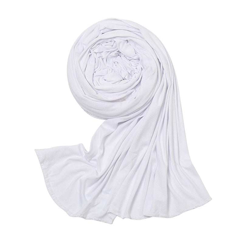 JM04-A Solid color high quality elastic breathable scarf