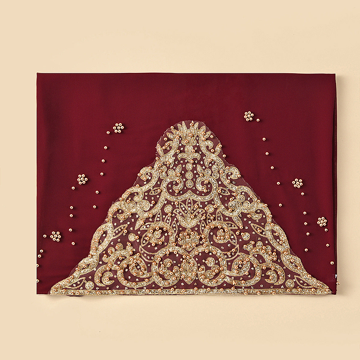 A091 Chiffon beaded hijab(MOQ: 3 pieces)