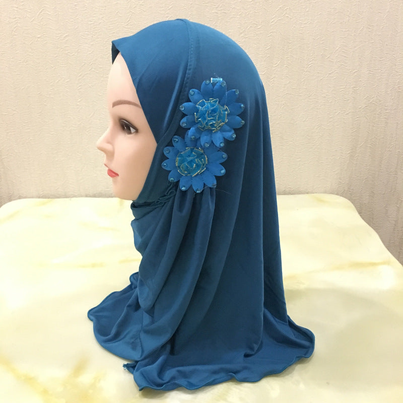 H081 Little girl's hijab hat child cap