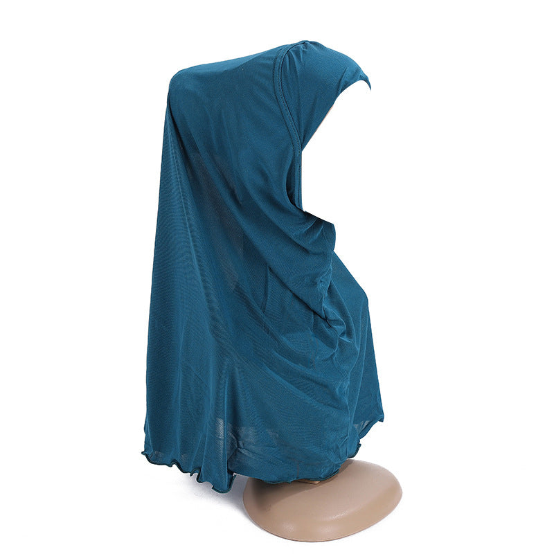 H291 7-12 years old plain instant hijab Child - MinYang Fashion Apparel Accessory Manufacturer