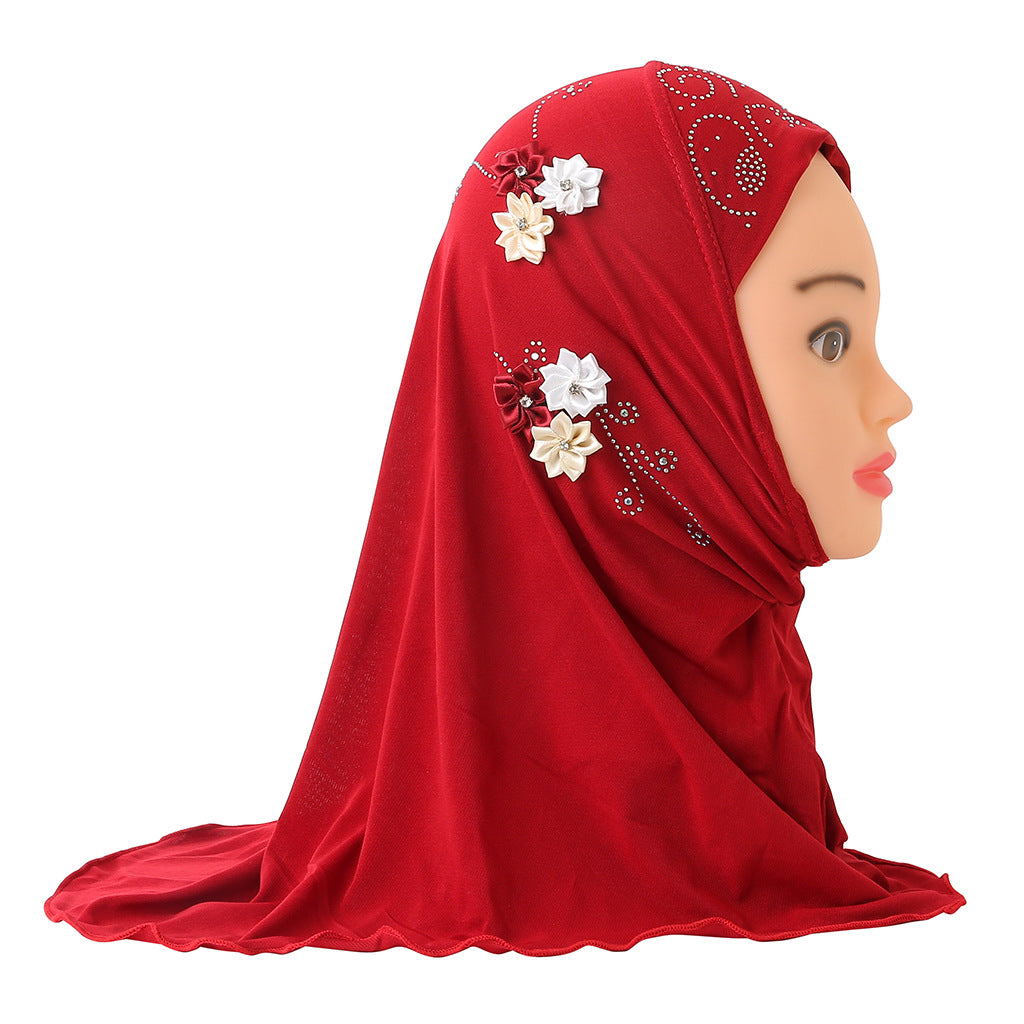 H075 Little girl hijab child cap