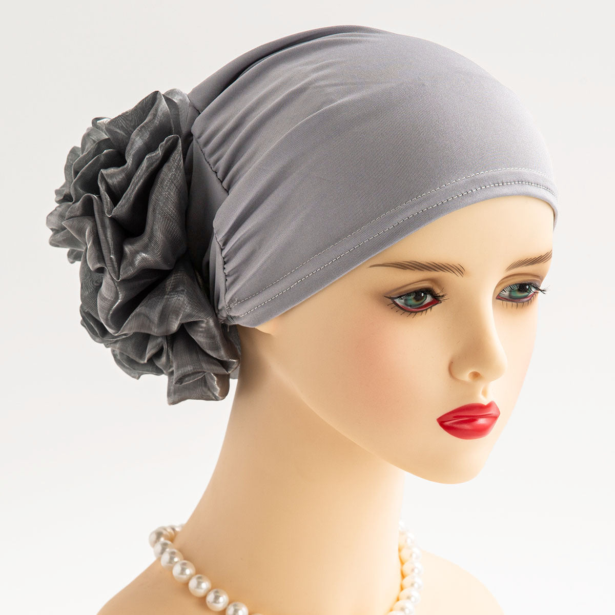 HD-01-1 Pañuelo para la cabeza nuevo para dama, sombrero clásico con decoración floral
