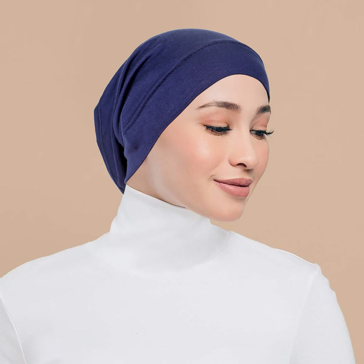 QD034 Gorra de mujer de algodón mercerizado modal
