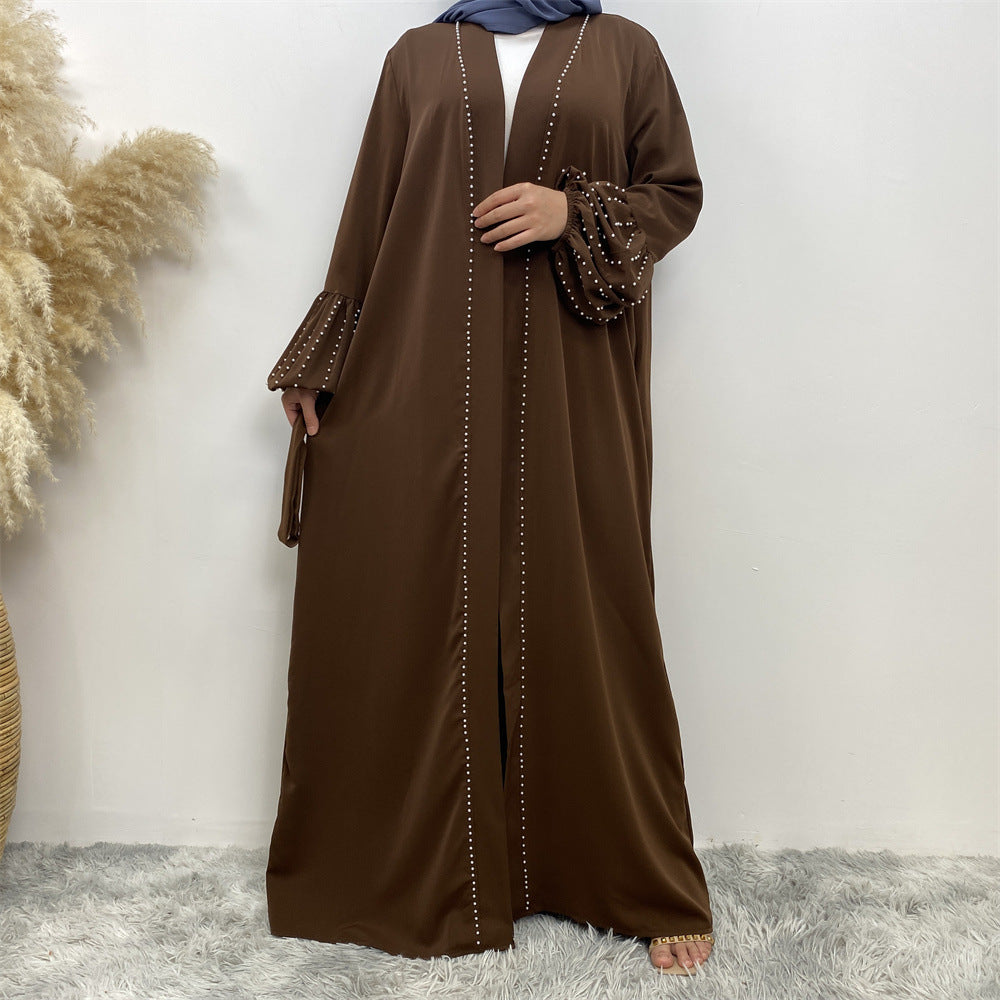1961 plain Nail bead muslim abaya