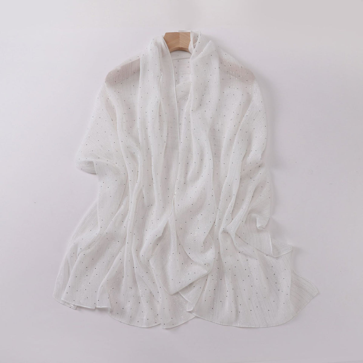 W-0310 Solid color wrinkled starry sky rhinestone long scarf - MinYang Fashion Apparel Accessory Manufacturer