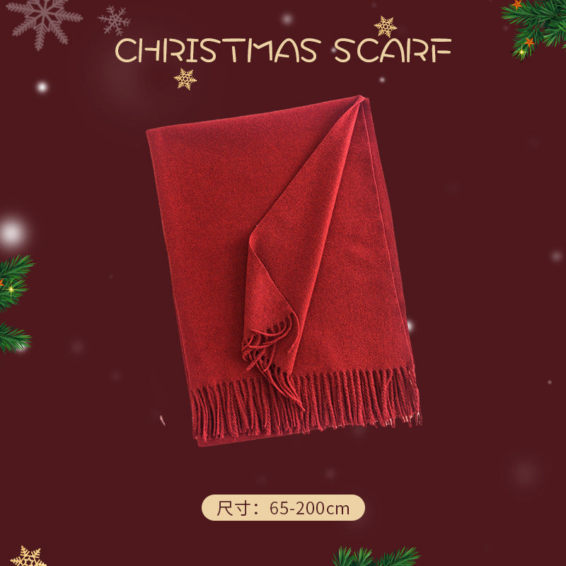FH23-5480 Selendang musim sejuk bercetak Krismas