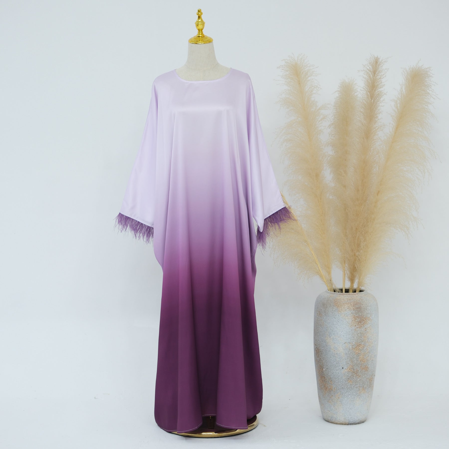 LR811 Batwing Sleeve Ombre Party Dress