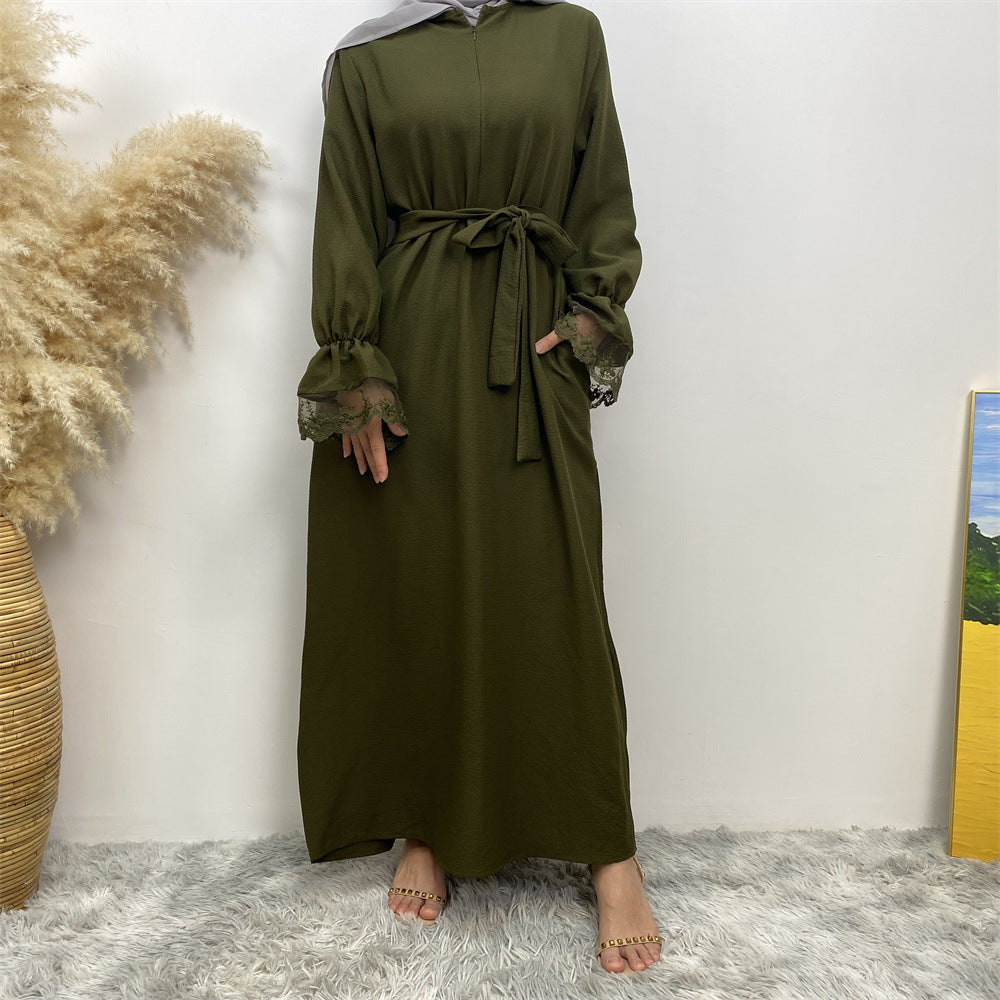 6723 abaya cuff lace polos
