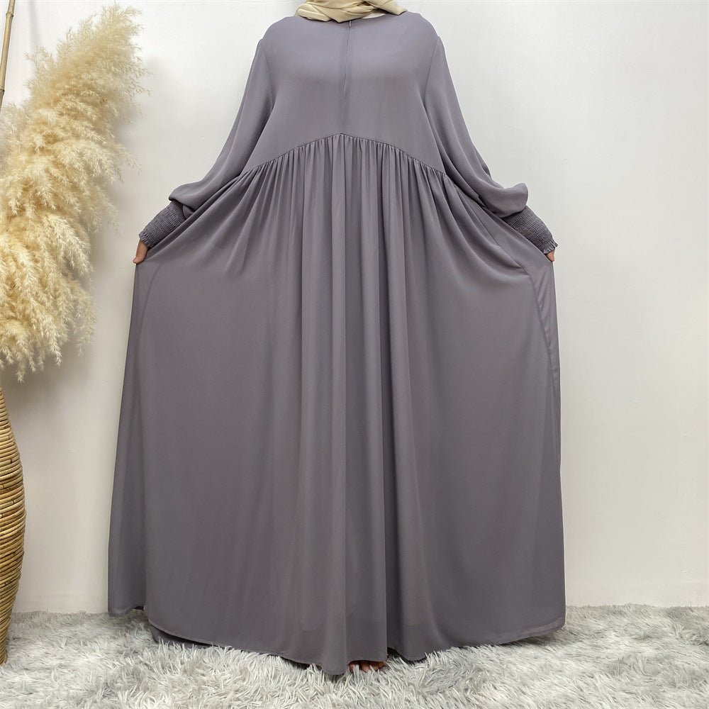 6685 vestido abaya musulmán liso