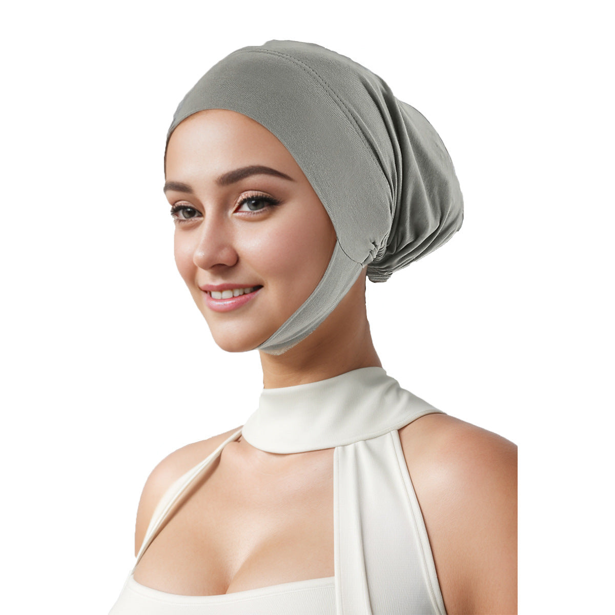 QD036 Milk silk elastic neck cap - MinYang Fashion Apparel Accessory Manufacturer