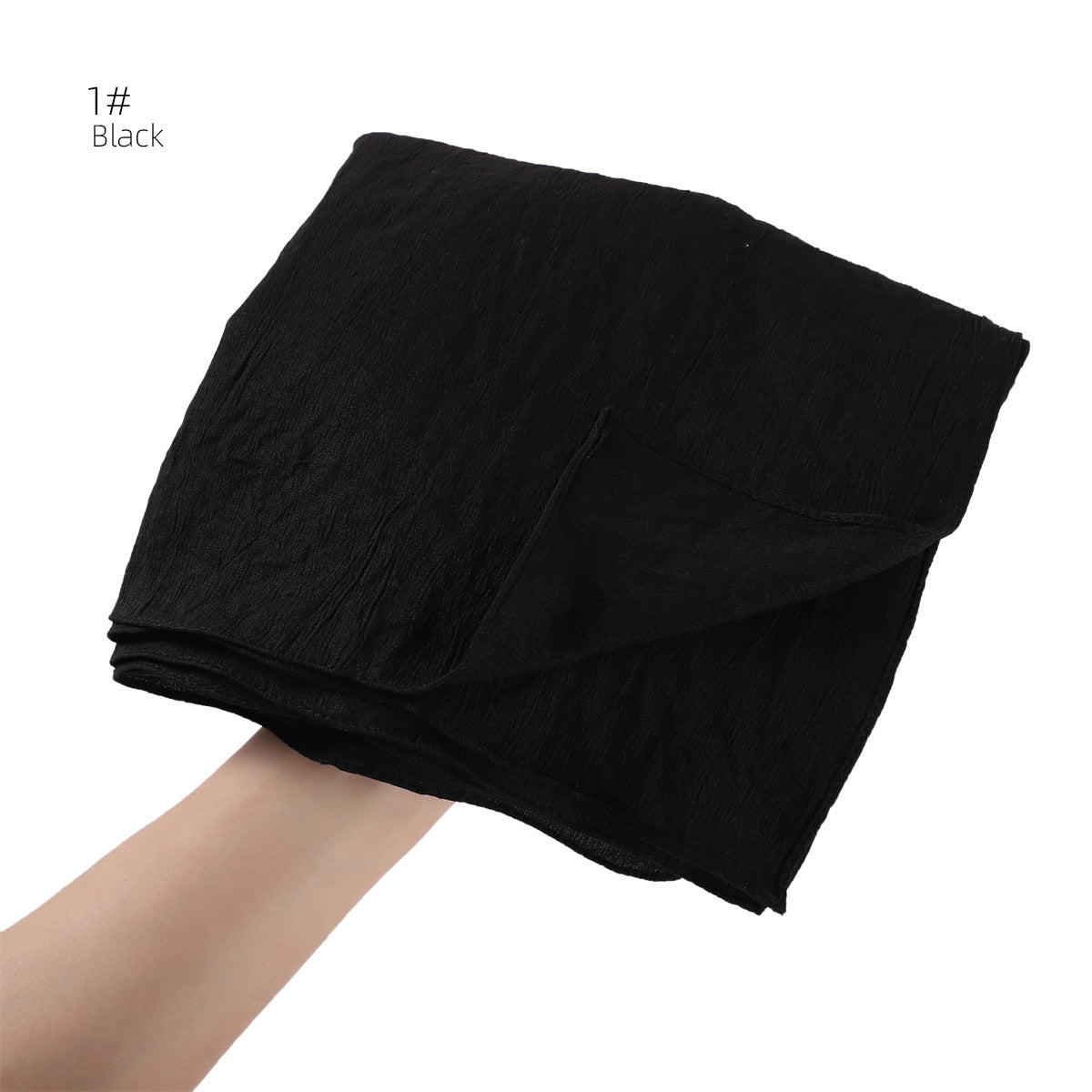 YZ198 Natural wrinkle soft long scarf solid color women's shawl