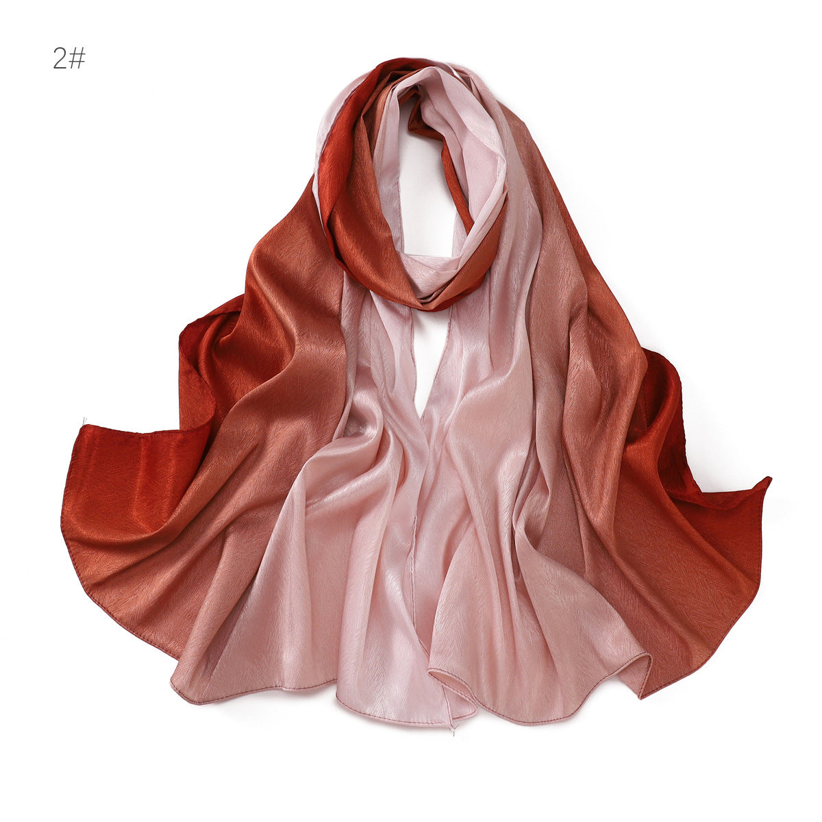 YZ222 Gradient color hand-painted jacquard satin scarf hijab hijab/tudung printed hijab printed scarf scarf