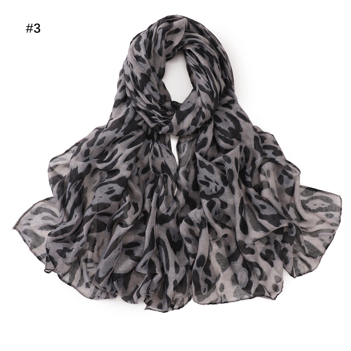 YZ35 Bali print leopard head scarf - MinYang Fashion Apparel Accessory Manufacturer