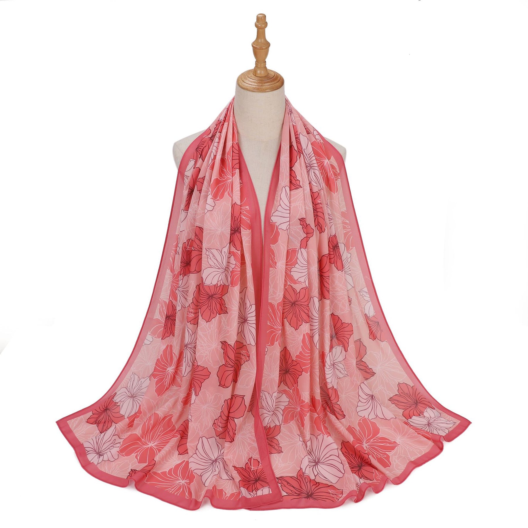 MSL333 New spring and summer pearl chiffon digital printing color scarf New spring and summer pearl chiffon digital printing color scarf