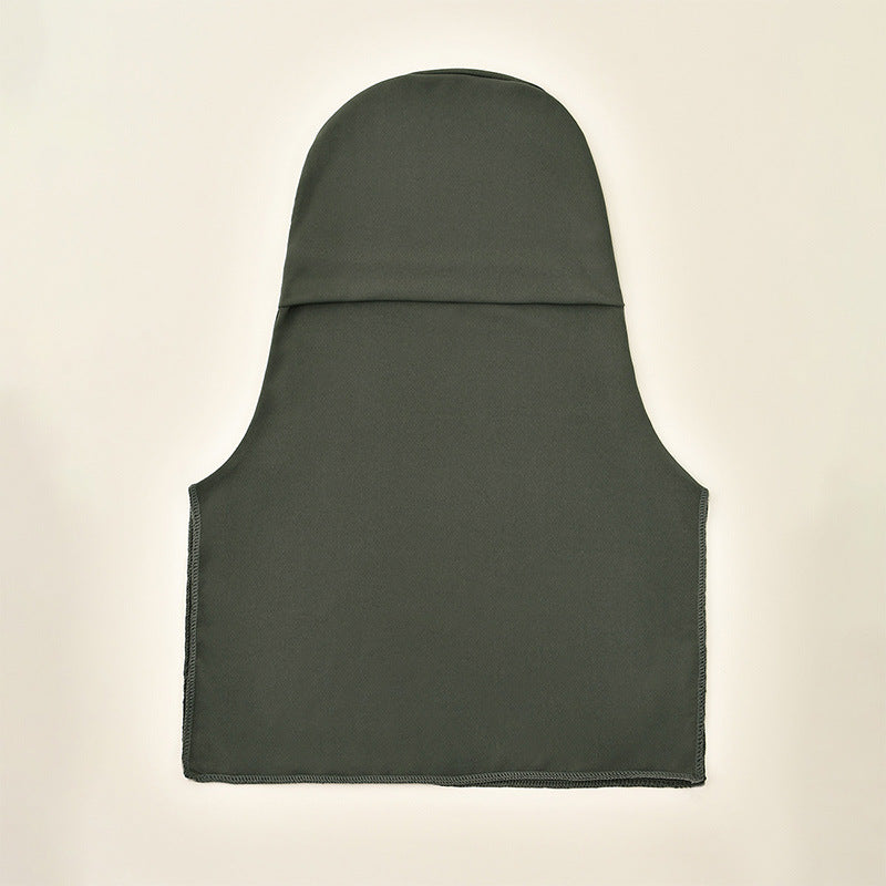 MSL095 Crystal hemp face covering solid color hijab cap
