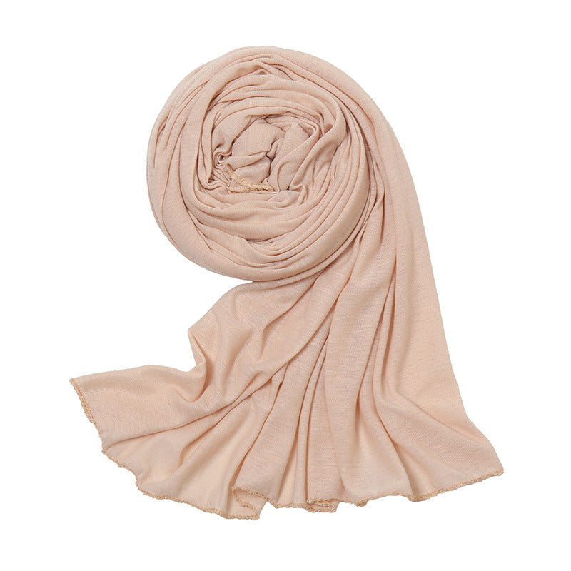 JM04-A Solid color high quality elastic breathable scarf