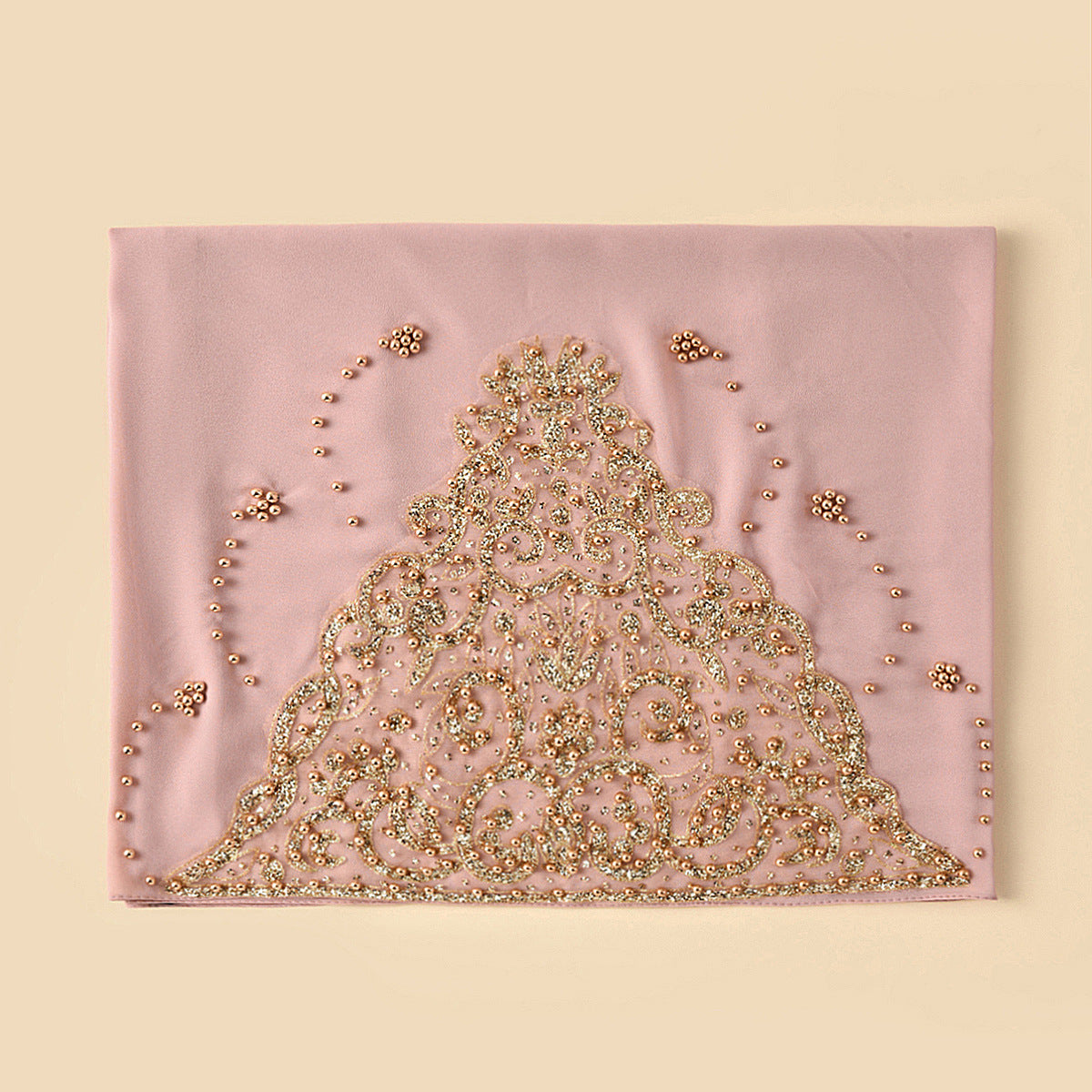 A091 Chiffon beaded hijab(MOQ: 3 pieces)