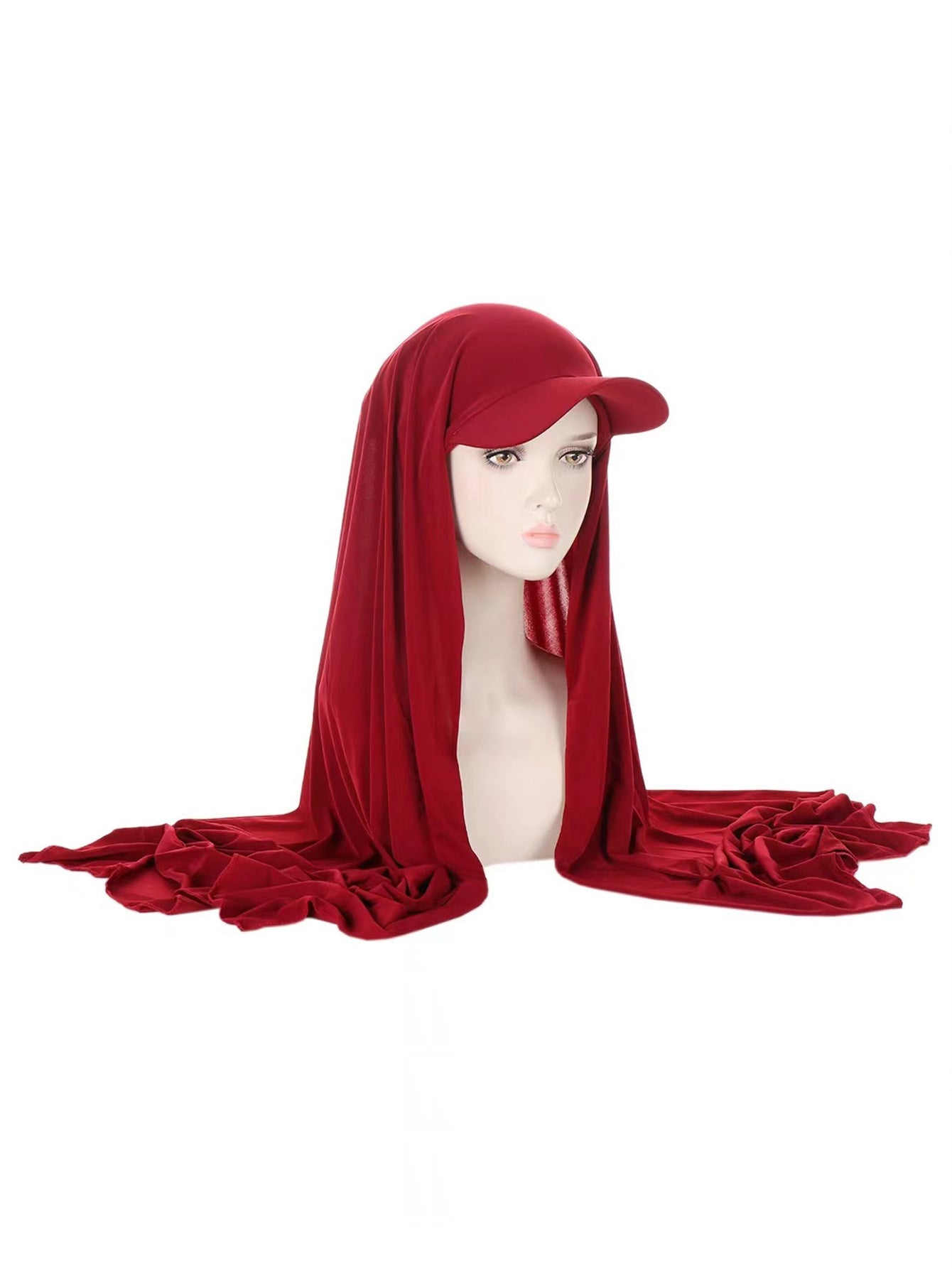 WS608 Baseball caps, ethnic scarves, neck caps, plain hijabs