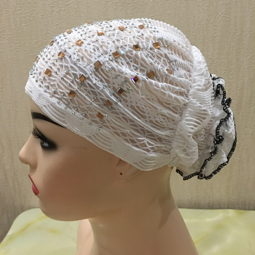 Sombrero turbante para niños de encaje H021