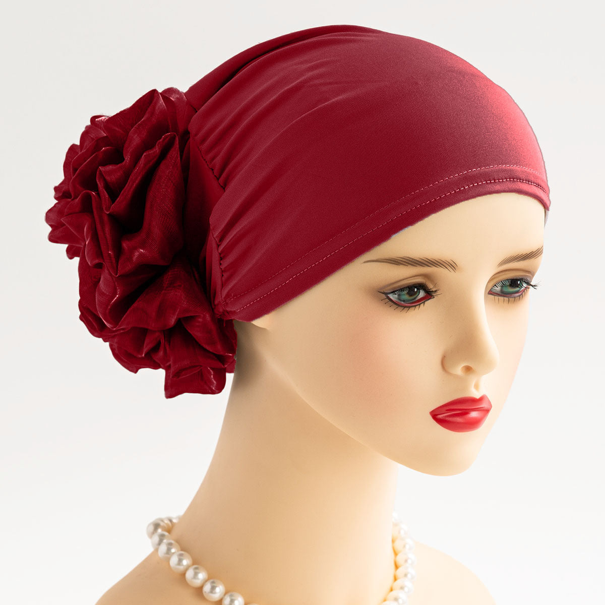 HD-01-1 Pañuelo para la cabeza nuevo para dama, sombrero clásico con decoración floral