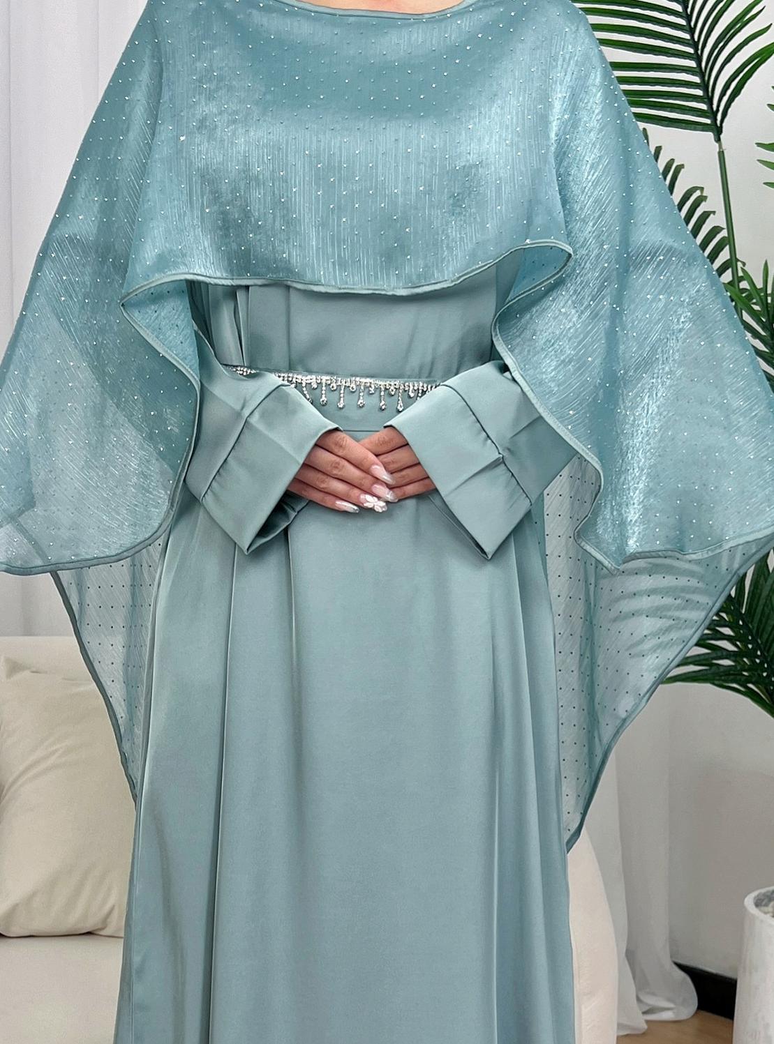 PFXK Muslim simple cloak starry sky abaya