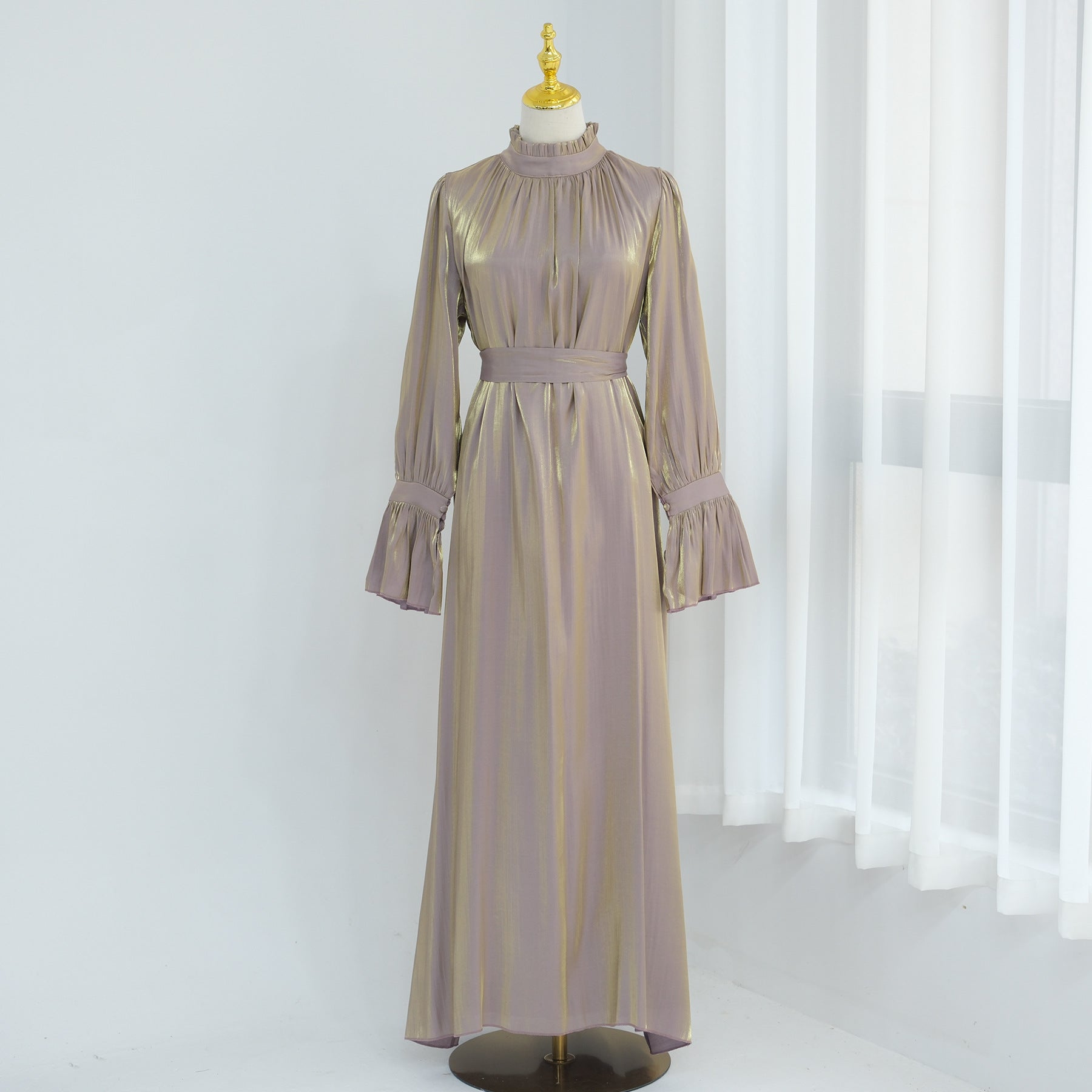 LR804 Spring Summer Belted Party Dress