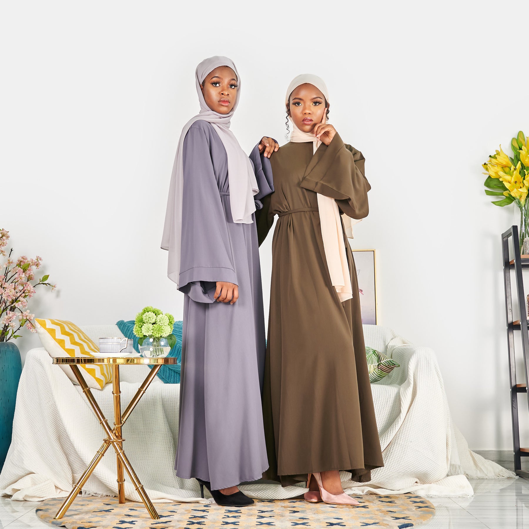 LR363-1 Solid Color Oversized abaya Dress