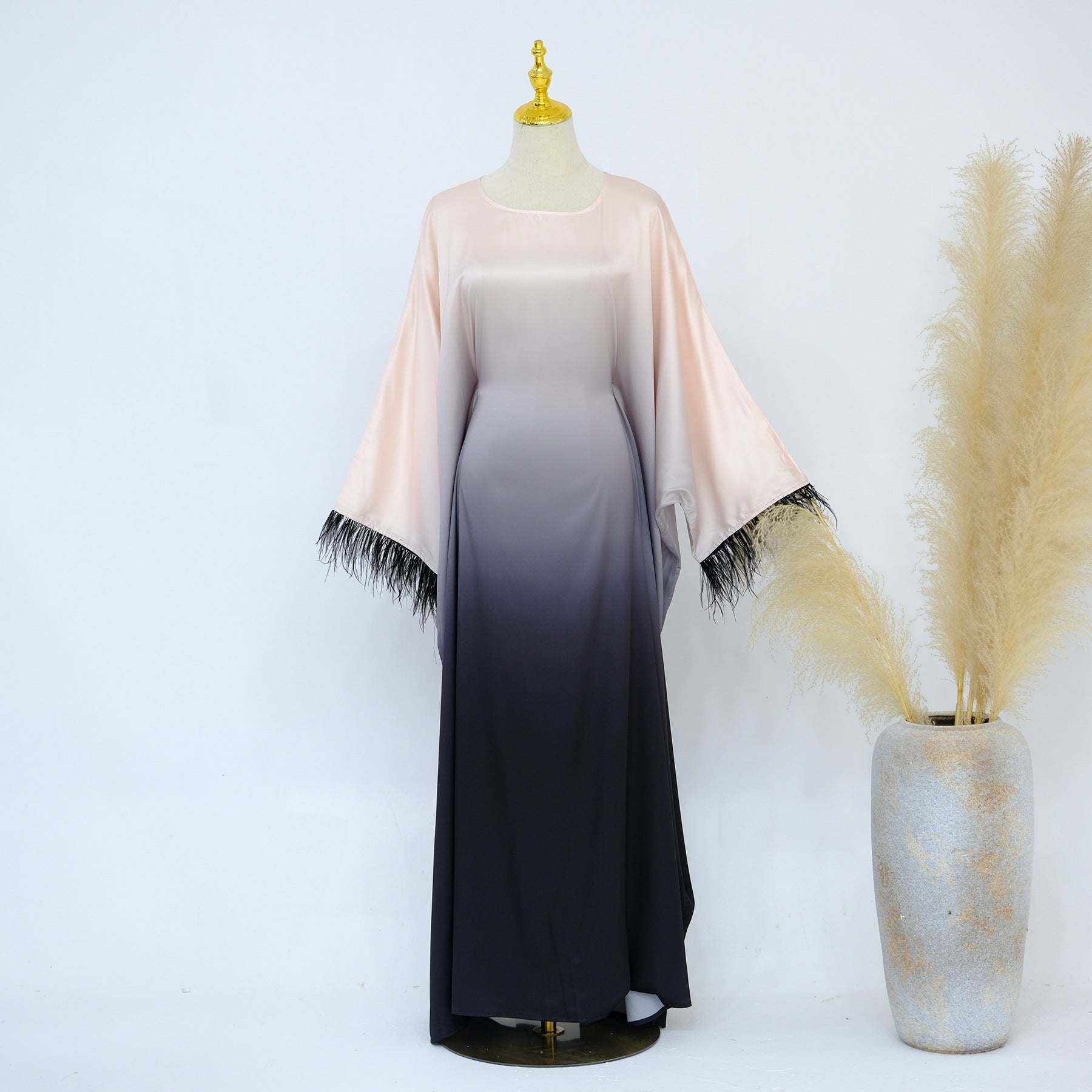 LR811 Batwing Sleeve Ombre Party Dress