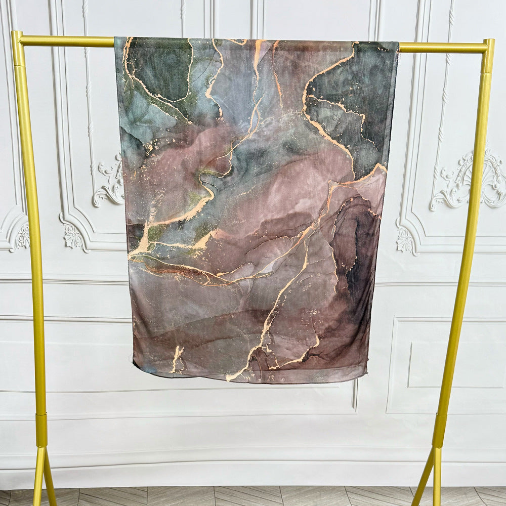 WJ002 Modal printed muslin scarf