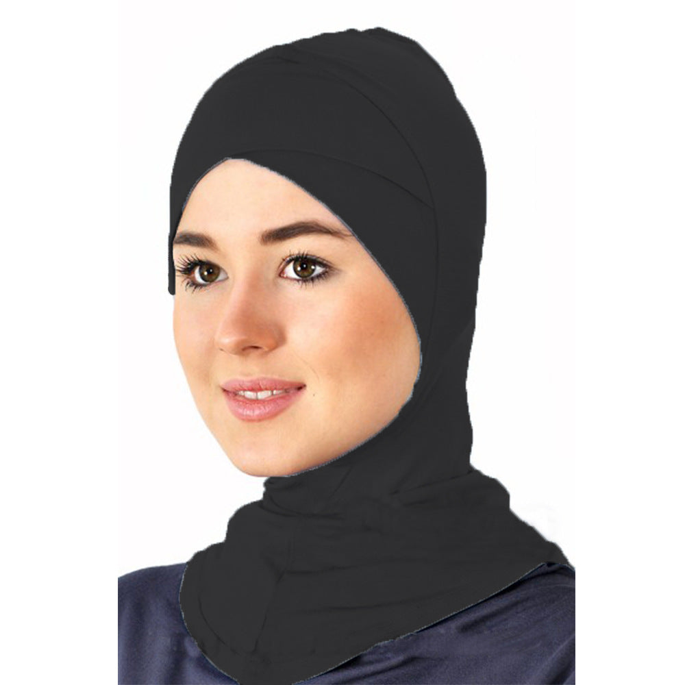 AB0006 New solid color modal bottom hat forehead cross chin headscarf