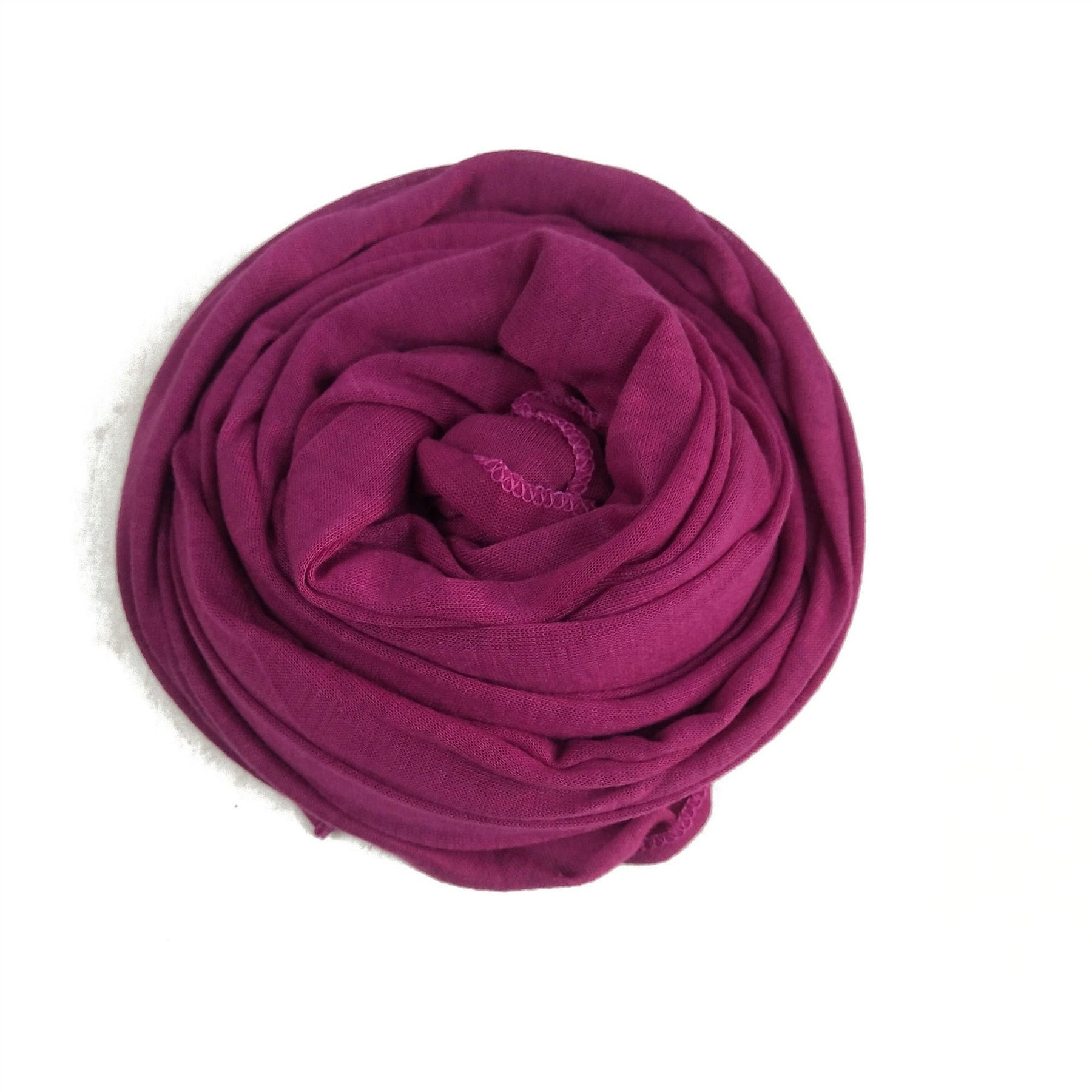 YS007 Gorro con bufanda de color liso modal