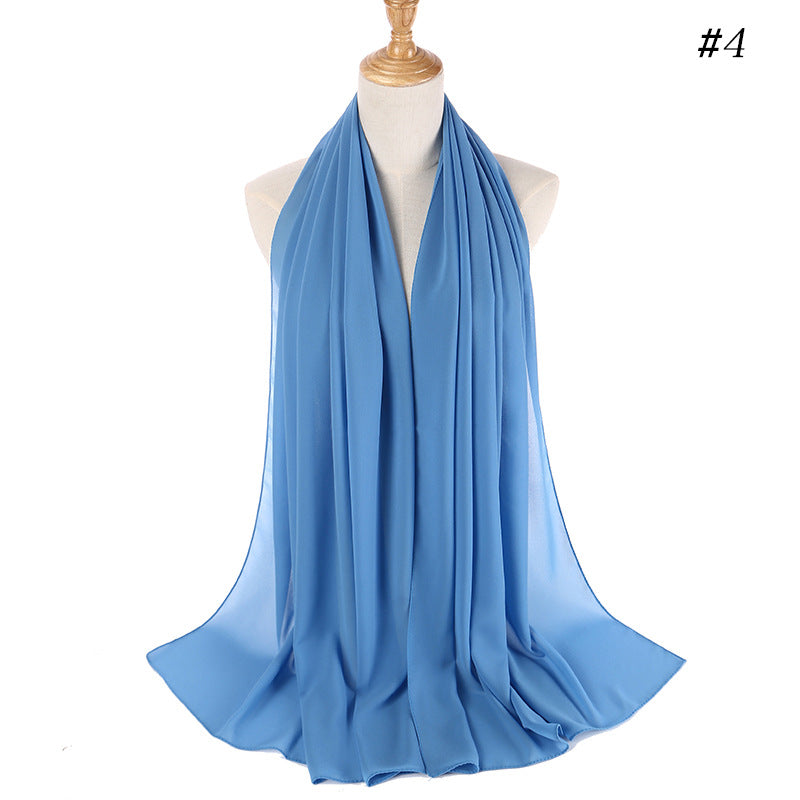 MSL006 Women's pearl chiffon bubble headscarf scarf - MinYang Fashion Apparel Accessory Manufacturer