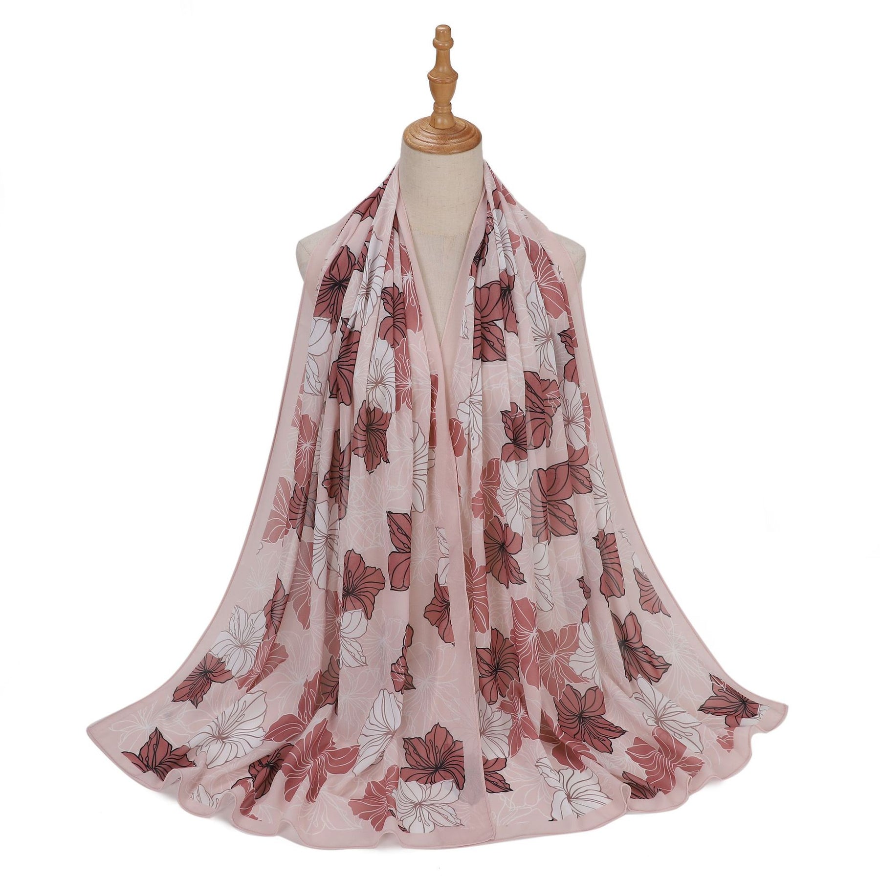 MSL333 New spring and summer pearl chiffon digital printing color scarf New spring and summer pearl chiffon digital printing color scarf