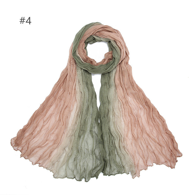 YZ34 Voile Gradient Color hijab hijab/tudung printed hijab printed scarf