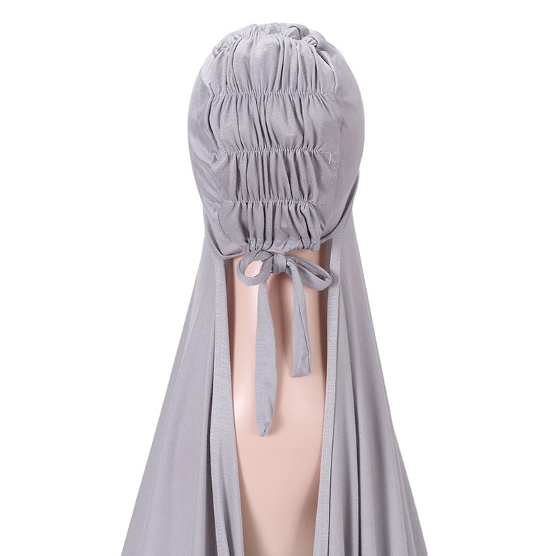 MSL283 Modal headband set with bottom hat and integrated scarf