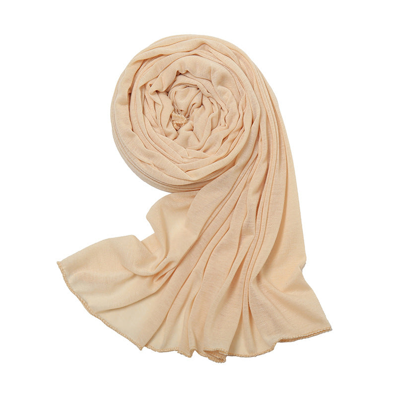 JM04-A Solid color high quality elastic breathable scarf