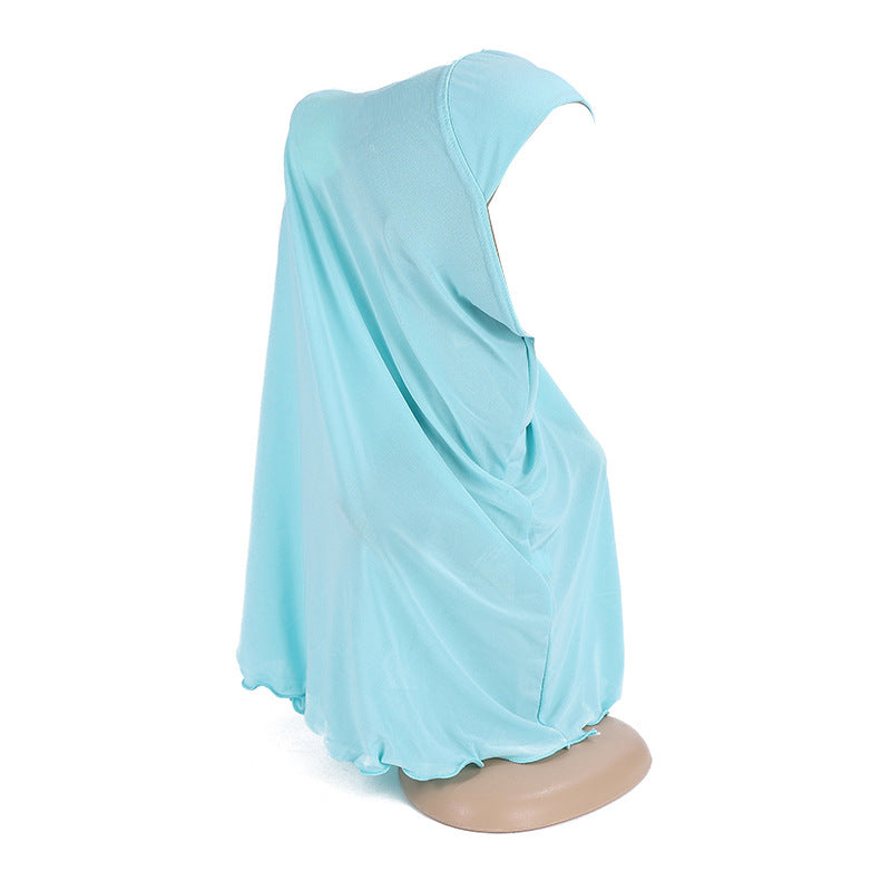 H291 7-12 years old plain instant hijab Child - MinYang Fashion Apparel Accessory Manufacturer