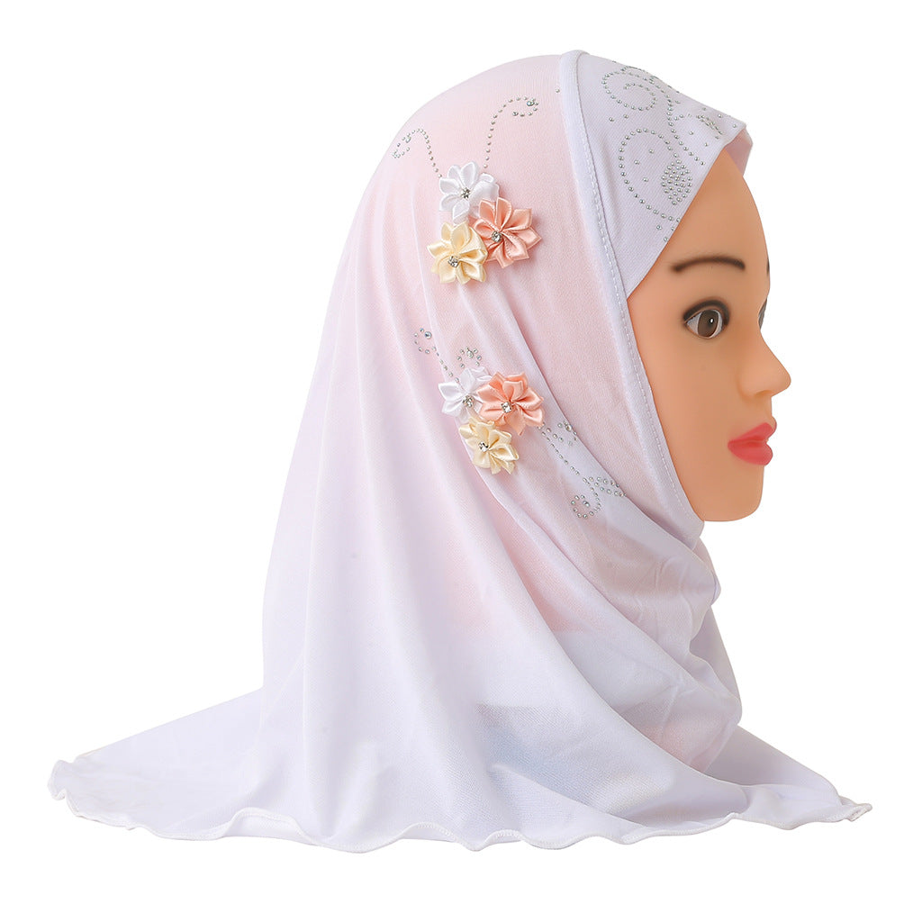 H075 Little girl hijab child cap