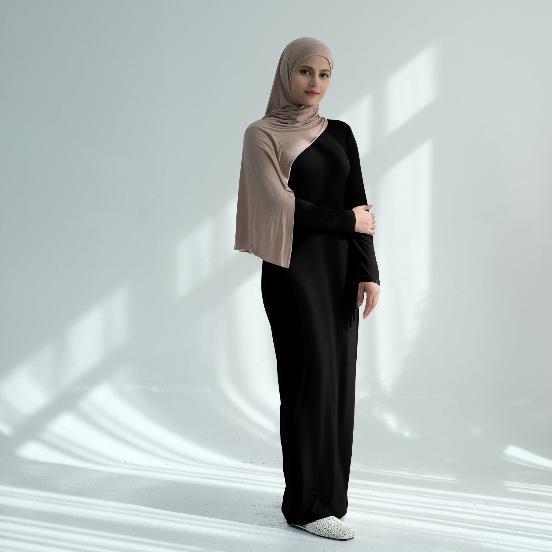 LR933 Solid color modal cotton dress
