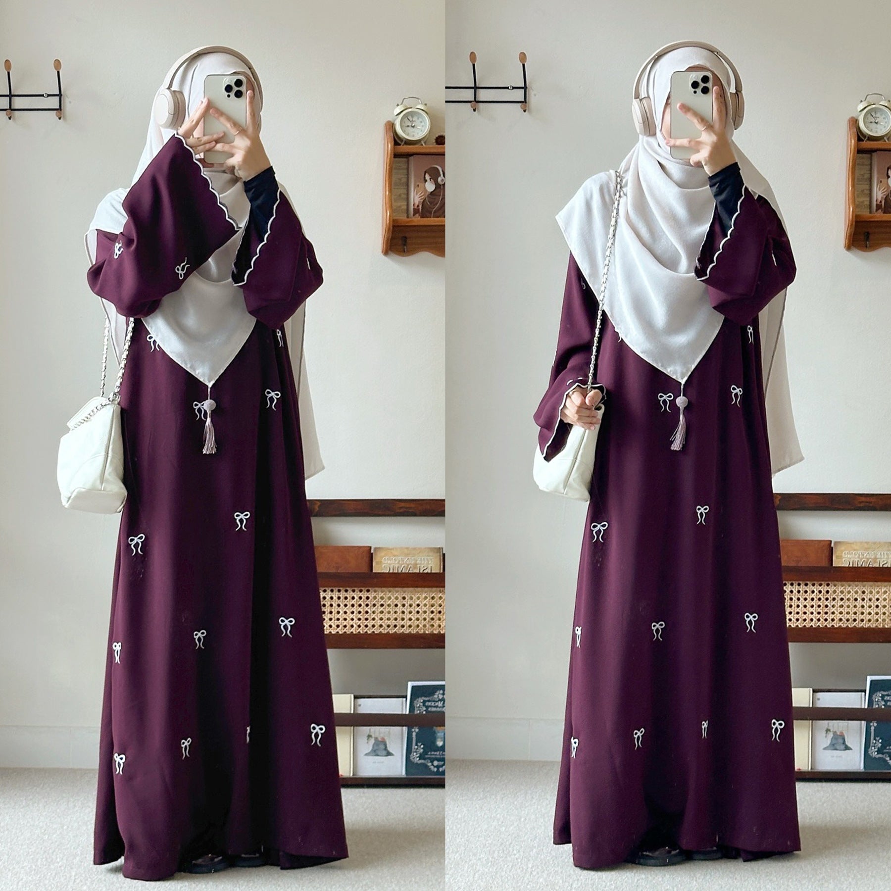 LR1000 Bow embroidered dress