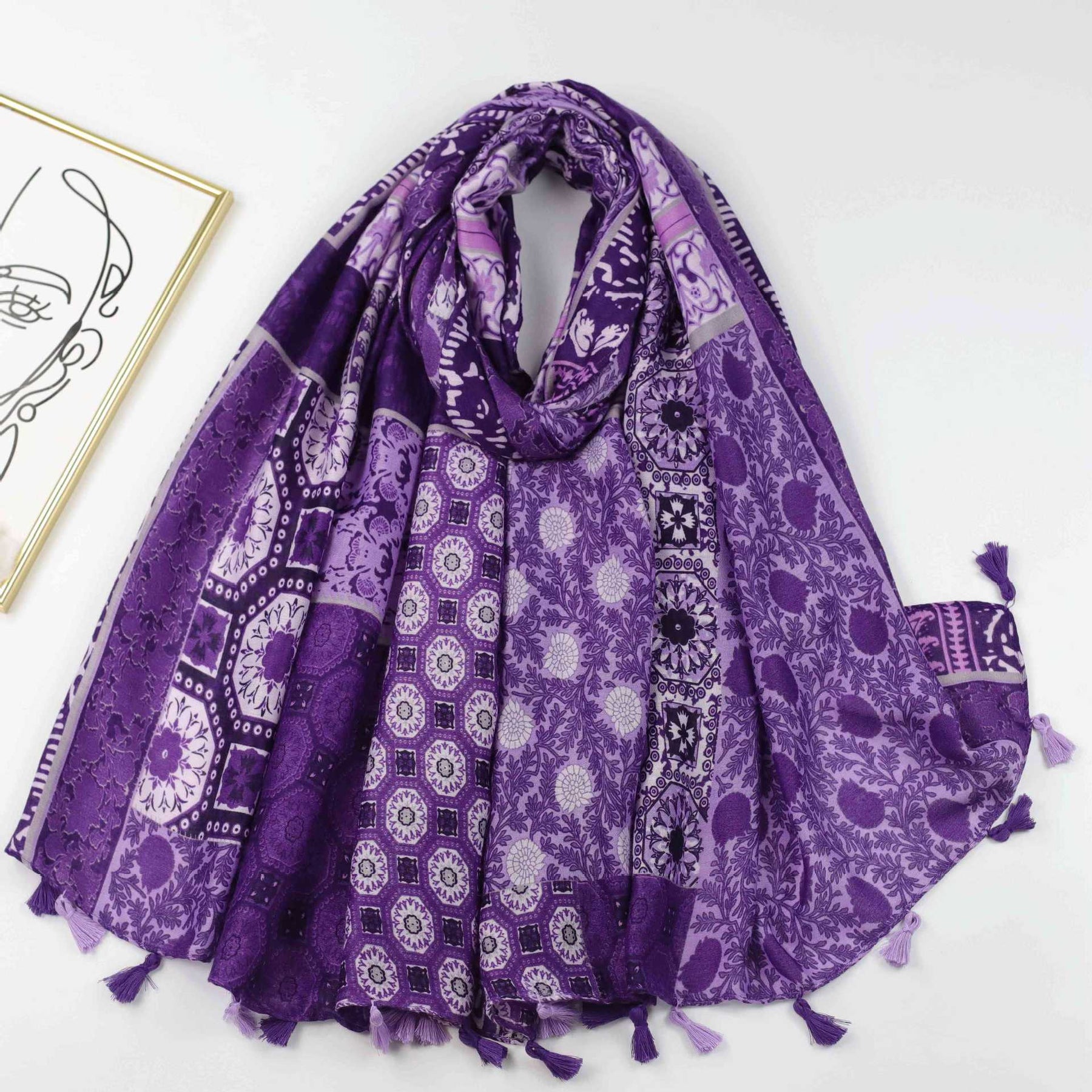 JY230616 bufanda estampada