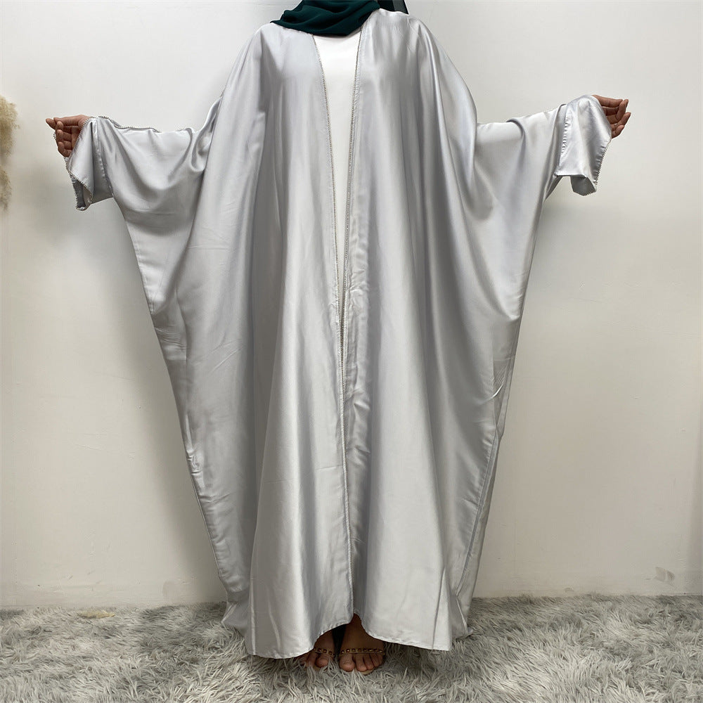 1872 Muslim stitching bat sleeves studded cardigan robe