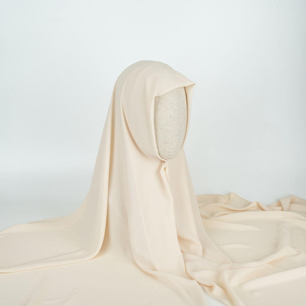 bf001 High Quality Right Angle Curled Chiffon Solid Color Scarf - MinYang Fashion Apparel Accessory Manufacturer