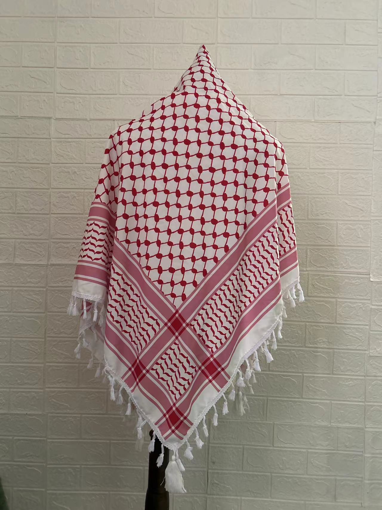 YJY 125*125cm Four-sided tassel square scarf